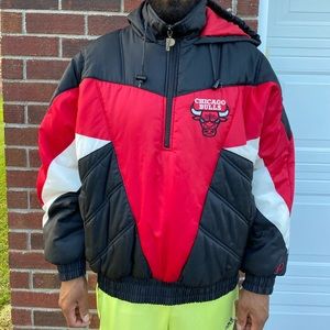 Vintage 90s Proplayer Chicago Bulls NBA jacket coat streetwear Michael Jordan